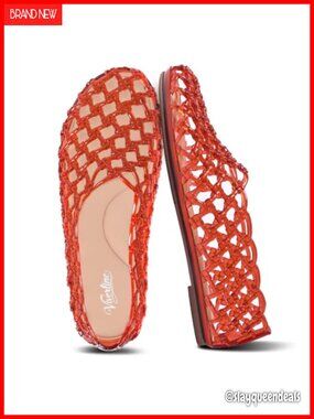 Womens Jelly Shoes Clear Hollow Ballet Flats Breathable Slip On PVC